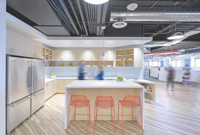 生物技術(shù)服務(wù)公司辦公室茶水間裝修設(shè)計案例效果圖