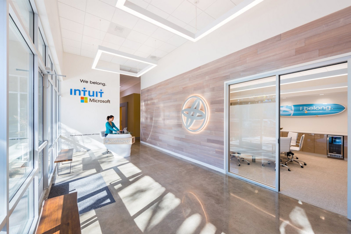 健康療養(yǎng)中心辦公室前臺裝修設(shè)計(jì)案例效果圖