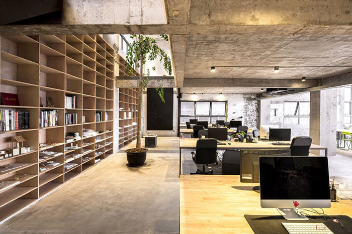 loft風格辦公室辦公區(qū)動線裝修設計案例效果圖