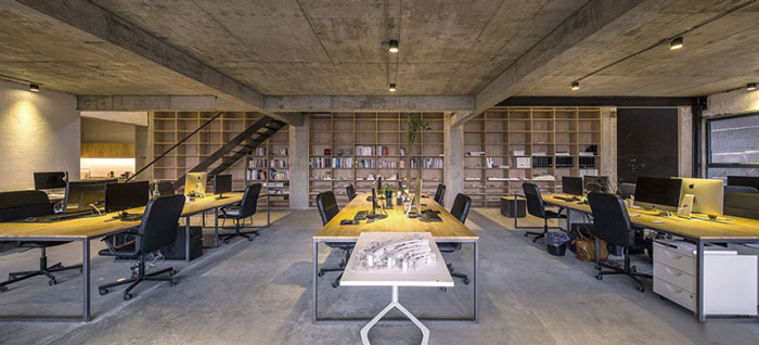 loft風格辦公室辦公區(qū)裝修設計案例效果圖