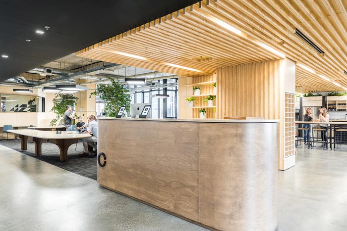 節(jié)能公司辦公室前臺裝修設計案例效果圖