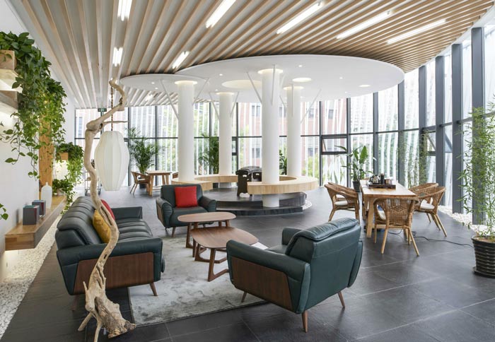 融資租賃公司辦公室交流區(qū)裝修設(shè)計(jì)效果圖