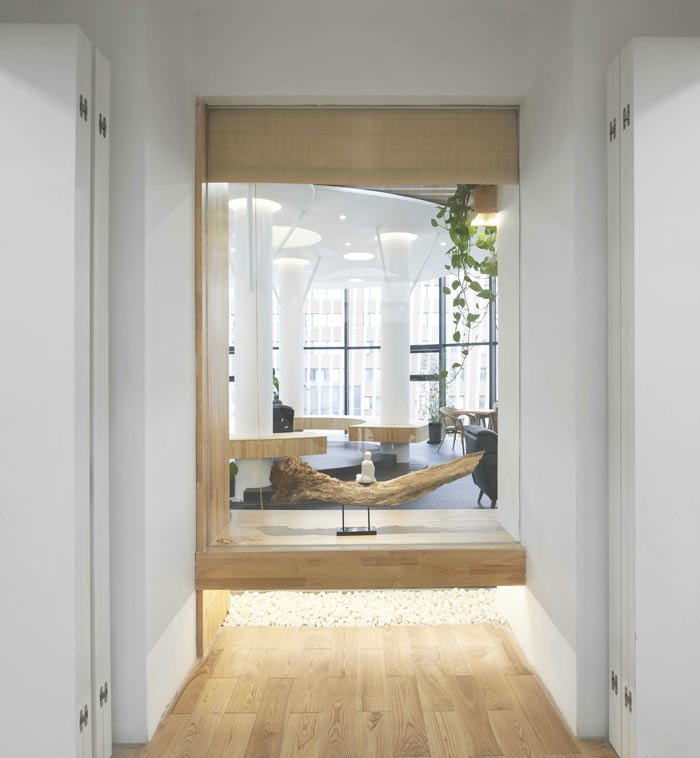 融資租賃公司辦公室中庭圓裝修設(shè)計(jì)效果圖