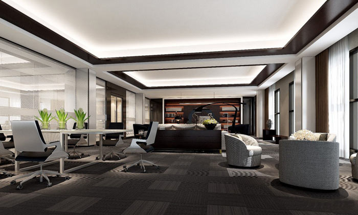 集團總部經(jīng)理辦公室裝修設(shè)計效果圖