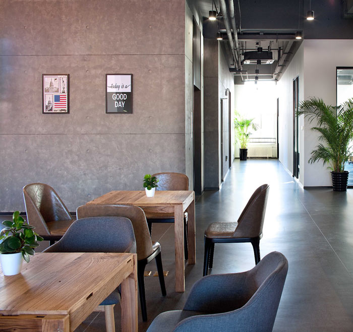 創(chuàng)客孵化中心辦公樓休息區(qū)裝修設計效果圖