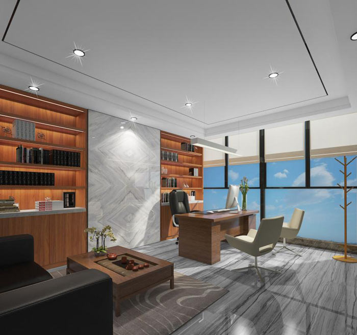 信息技術(shù)公司總經(jīng)理辦公室裝修設(shè)計(jì)效果圖