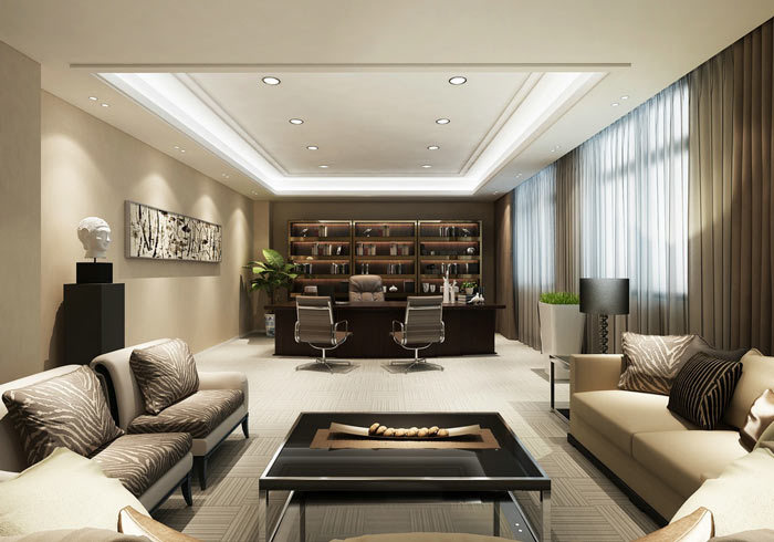 總經(jīng)理辦公室裝修實(shí)景圖