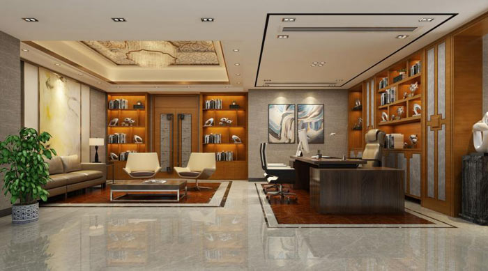 企業(yè)總經(jīng)理辦公室裝修效果圖