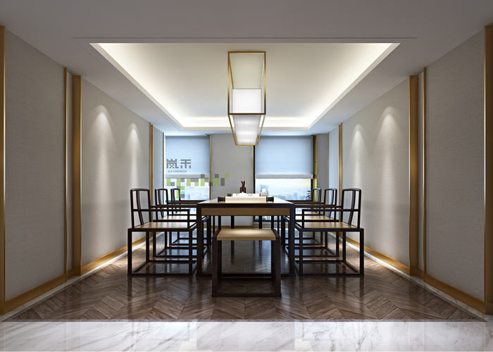 新中式風格辦公室茶室裝修設計效果圖