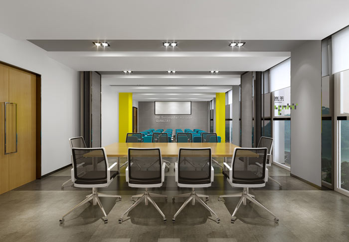 通信科技公司辦公室培訓室裝修設計案例效果圖