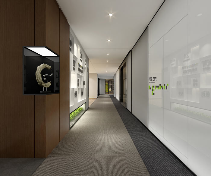 創(chuàng)新科技公司辦公室過道裝修設(shè)計效果圖
