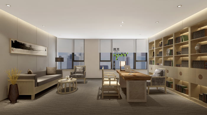 騰訊大浙網(wǎng)總經(jīng)理辦公室裝修設(shè)計(jì)案例效果圖