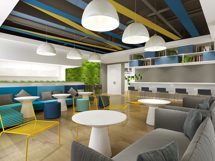 信息科技公司辦公室茶水間裝修設(shè)計(jì)效果圖