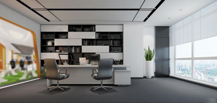 公司經(jīng)理辦公室設(shè)計(jì)效果圖