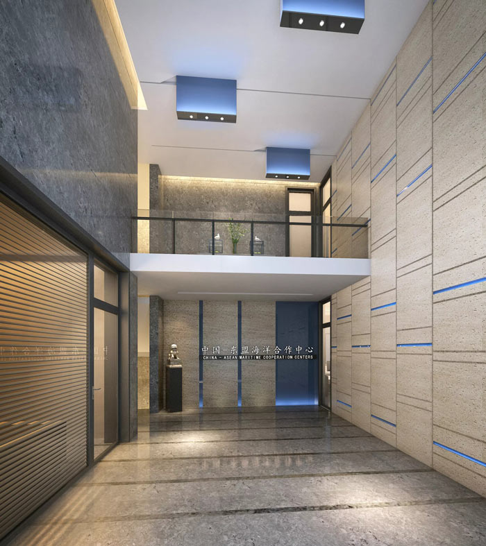 海洋局辦公室前廳裝修設計效果圖