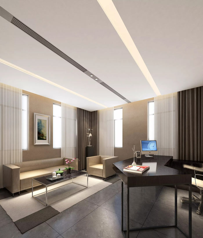 海洋局領導辦公室裝修設計效果圖