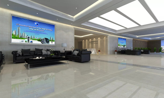 地鐵指揮中心辦公室入口大廳裝修設(shè)計(jì)效果圖