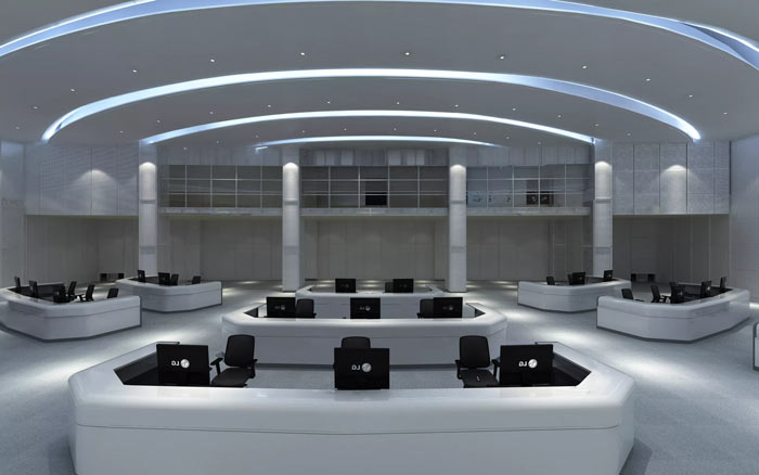 地鐵指揮中心辦公室指揮大廳裝修設(shè)計(jì)效果圖