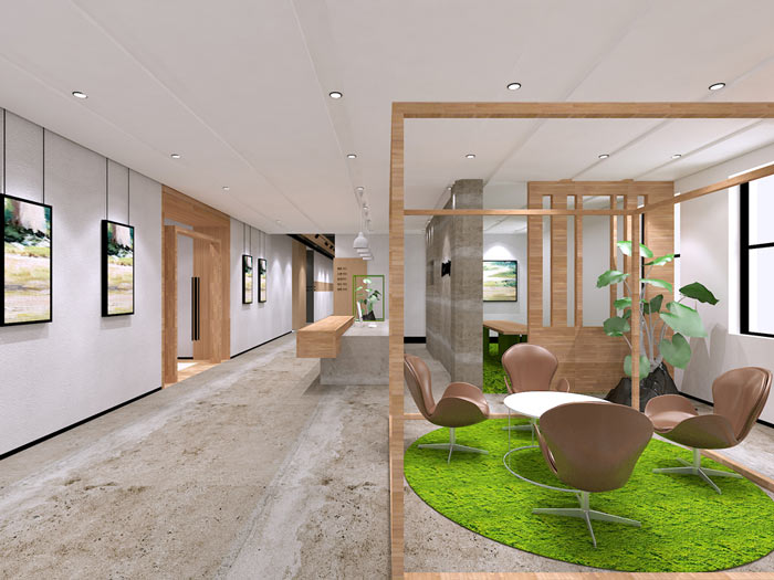 童裝公司辦公室接待區(qū)裝修設(shè)計效果圖