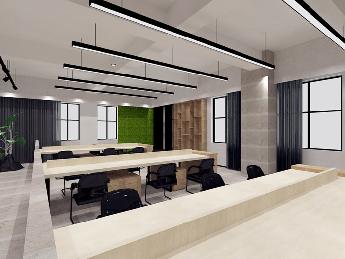 童裝公司辦公室辦公區(qū)裝修設(shè)計效果圖