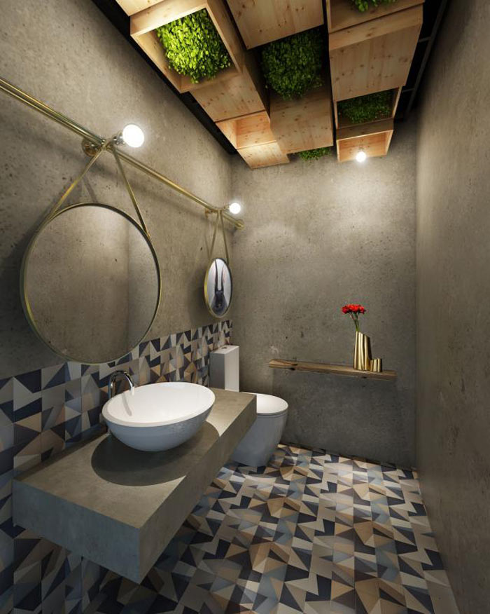 女裝公司辦公室洗手間裝修設(shè)計效果圖