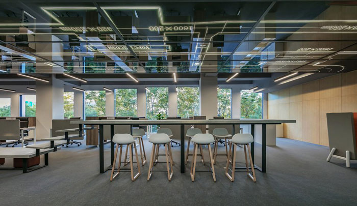 集團(tuán)總部辦公樓開敞辦公區(qū)設(shè)計(jì)效果圖