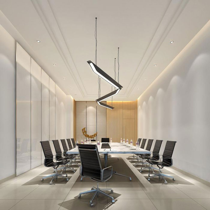 杭州濱江區(qū)長河街道辦公室小會議室裝修設(shè)計效果圖