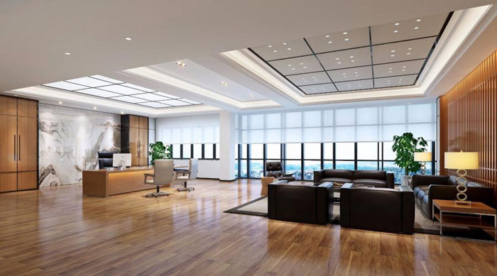 杭州濱江區(qū)長河街道董事長辦公室裝修設(shè)計效果圖