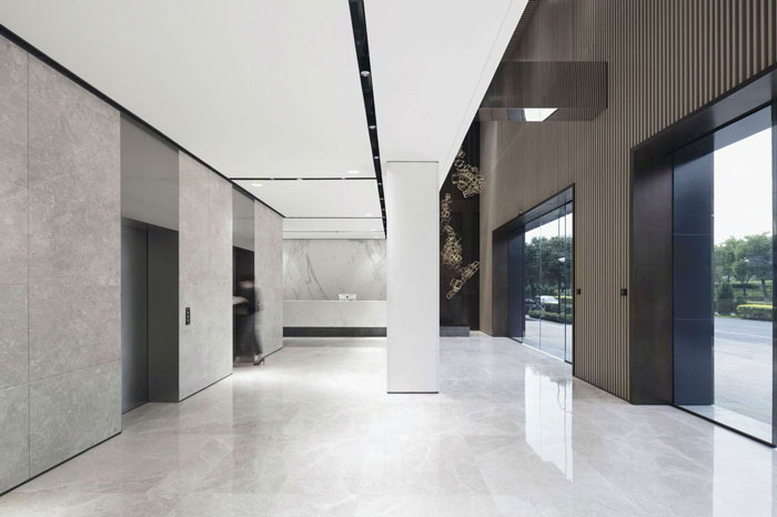 總部大樓辦公室電梯間裝修設(shè)計效果圖