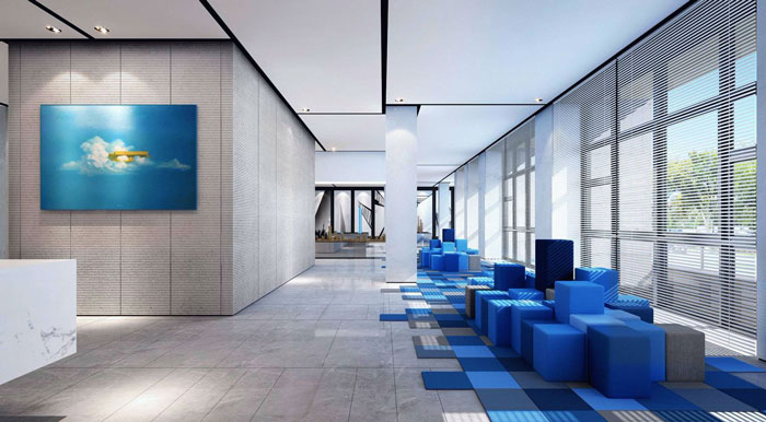 總部大樓辦公室接待區(qū)裝修設(shè)計效果圖