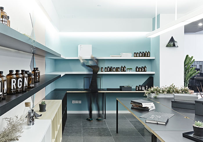 長(zhǎng)方形辦公室展示區(qū)裝修效果圖