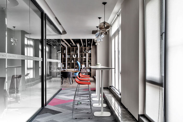 金融科技辦公室吧臺裝修設(shè)計效果圖