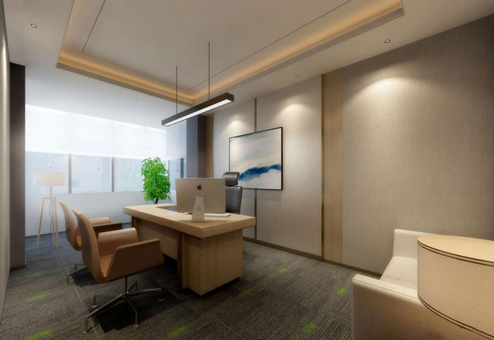 國際貿(mào)易公司主管辦公室裝修設計效果圖