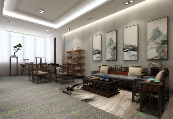 國際貿(mào)易公司辦公室茶室裝修設計效果圖