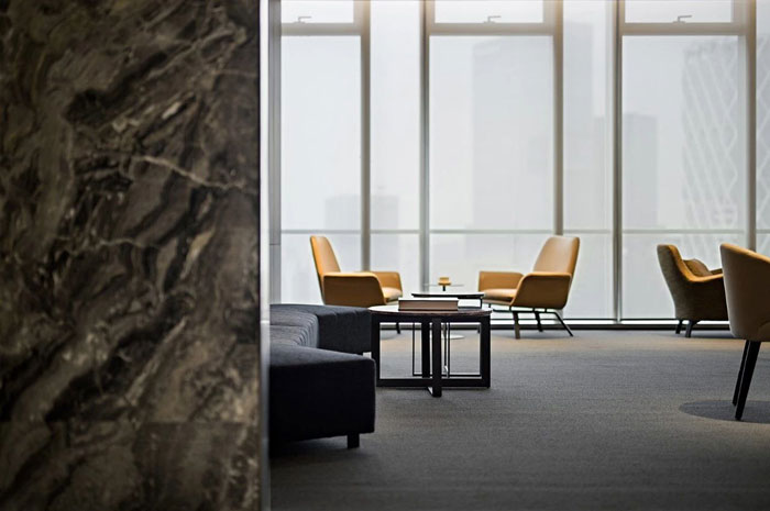 投資公司辦公室前臺接待裝修設(shè)計(jì)效果圖