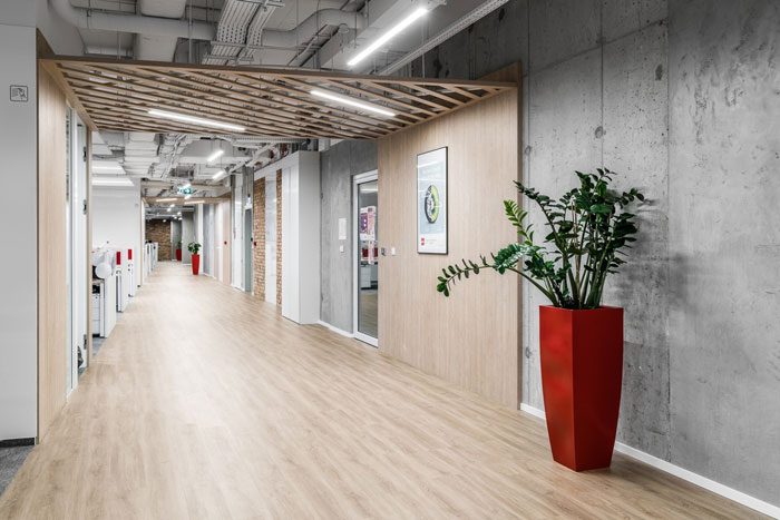 3600平方辦公室過道裝修設計效果圖