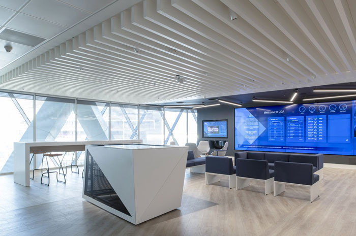 370平方辦公室前臺(tái)接待裝修設(shè)計(jì)效果圖