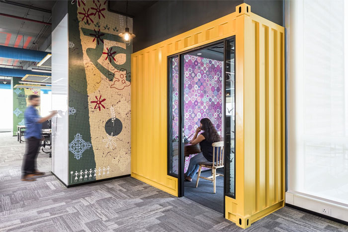 880平方辦公室電話區(qū)域裝修設計效果圖