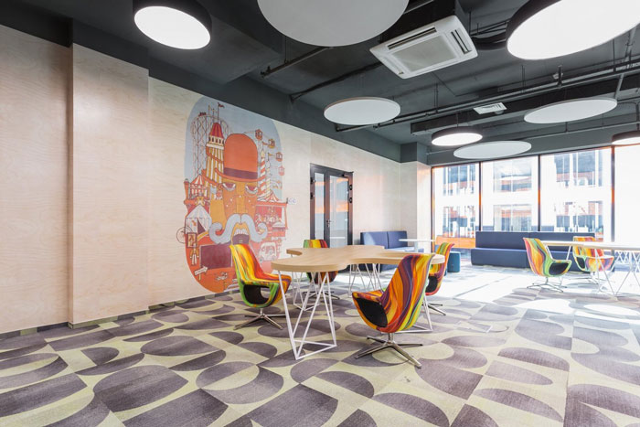 網(wǎng)絡(luò)安全公司辦公室休息區(qū)裝修設(shè)計(jì)效果圖