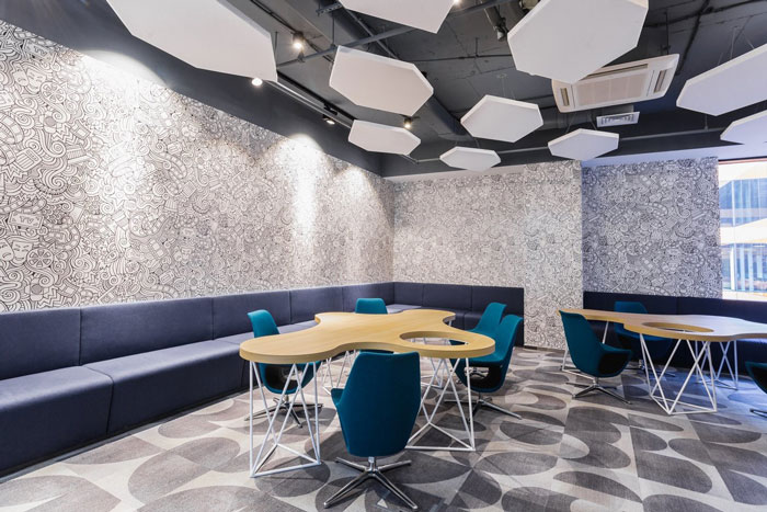 網(wǎng)絡(luò)安全公司辦公室休息區(qū)裝修設(shè)計(jì)效果圖