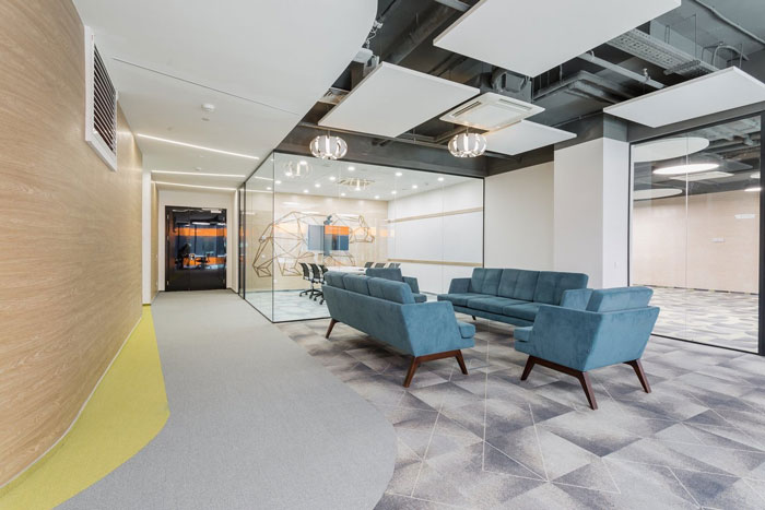 網(wǎng)絡(luò)安全公司辦公室洽談區(qū)裝修設(shè)計(jì)效果圖