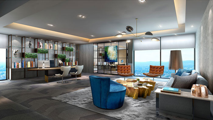 集團(tuán)辦公空間總經(jīng)理辦公室裝修設(shè)計(jì)效果圖