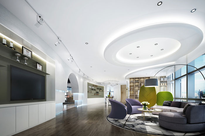 金融公司辦公室接待區(qū)裝修設計效果圖