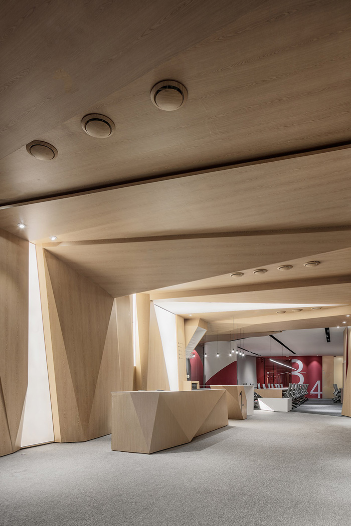 科技辦公室前臺裝修設(shè)計效果圖