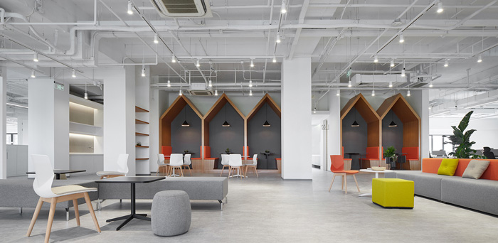 辦公大樓交流區(qū)裝修設(shè)計效果圖