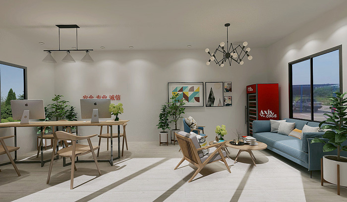 集裝箱辦公室辦公區(qū)裝修設計效果圖