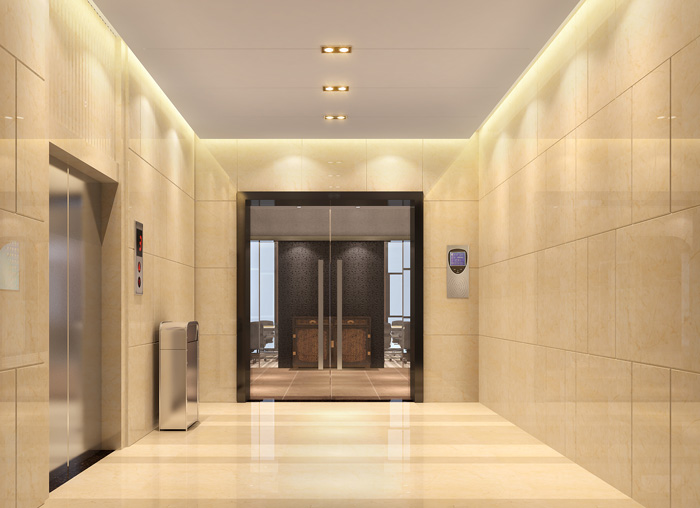 中式摩登辦公室入口裝修設(shè)計效果圖