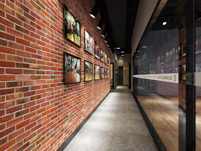 舞蹈培訓(xùn)機(jī)構(gòu)過道裝修設(shè)計(jì)效果圖