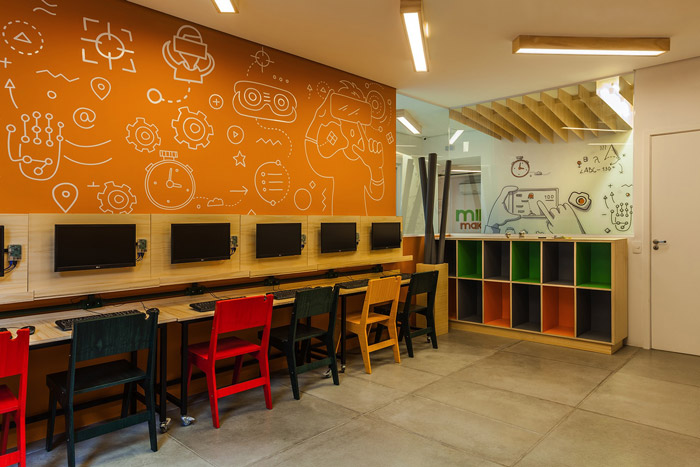 少兒編程培訓(xùn)機(jī)構(gòu)培訓(xùn)室裝修設(shè)計(jì)效果圖