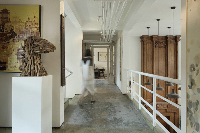 別墅辦公室二層過道裝修設(shè)計效果圖